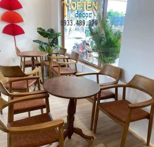 nội thất quán cafe xài vật liệu tự nhiên